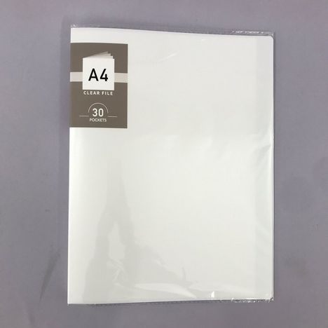 Ａ４クリアファイル３０Ｐ　ＷＨ