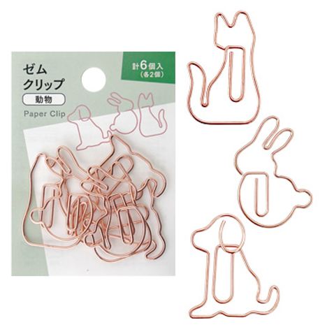 ゼムクリップ６Ｐ　動物の商品画像