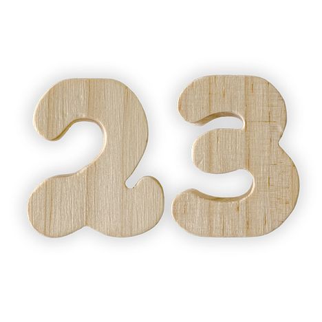 木製　数字積み木　２Ｐ　２，３の3番目の写真