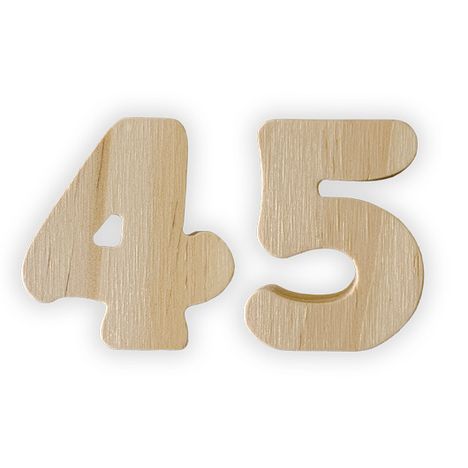 木製　数字積み木　２Ｐ　４，５の3番目の写真