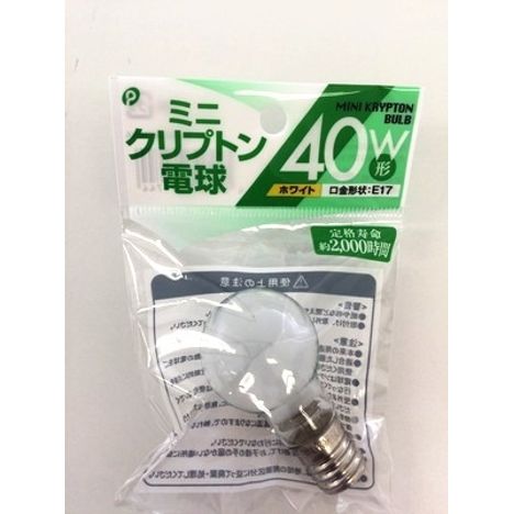 ミニクリプトン電球４０Ｗ（ホワイト）