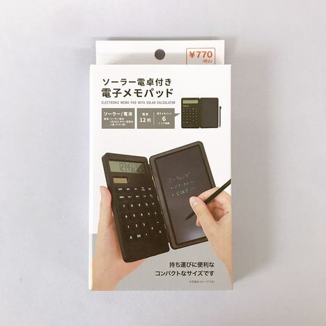 ソーラー電卓付電子メモパッド | 【公式】≪大量注文専門≫Can☆Do