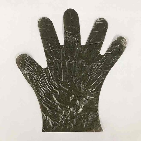 ポリエチレン手袋　１００Ｐ　黒の3番目の写真