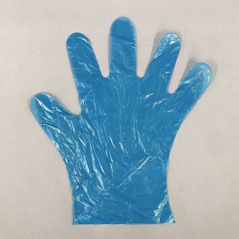 ポリエチレン手袋　１００Ｐ　青の3番目の写真