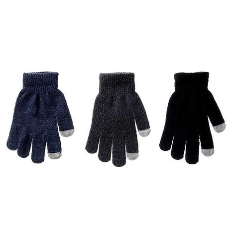 タッチパネル対応のびのび手袋無地の3番目の写真