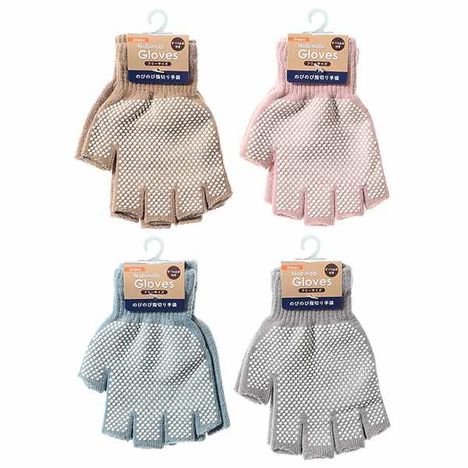 のびのび指切り手袋　無地　スモーキーの商品画像