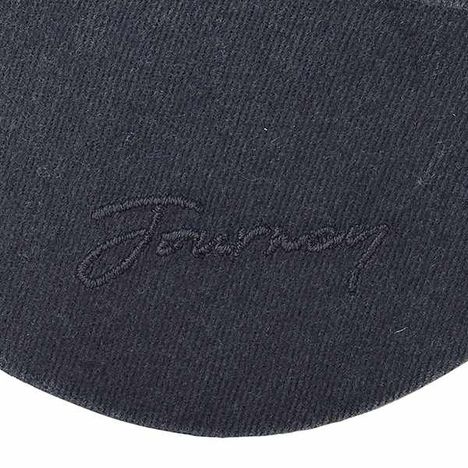 ウォッシュ加工ＣＡＰひさし刺繍ＢＫの3番目の写真