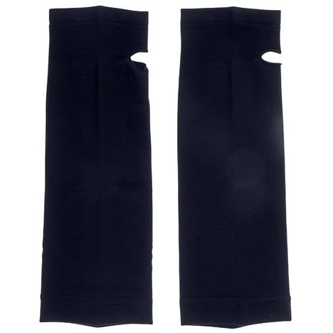 涼感アームカバー指穴有２３ＣＭ　黒の3番目の写真