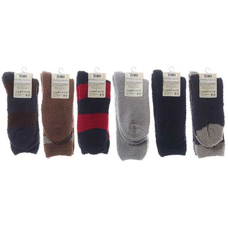 紳士もこもこ靴下ボーダー柄こみアソートの2番目の写真