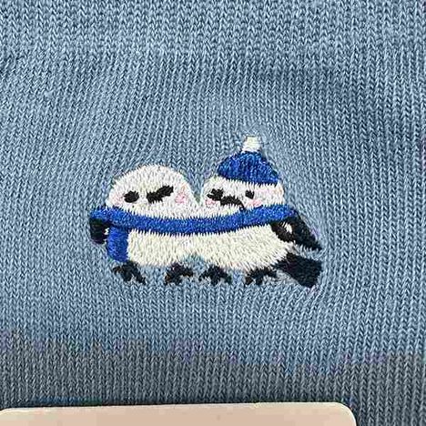 婦人　小鳥刺繍　ショートクルーの3番目の写真