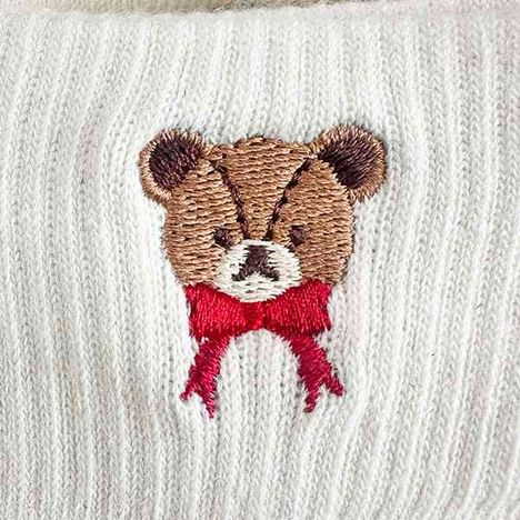婦人　ベア刺繍　ショートクルーの3番目の写真