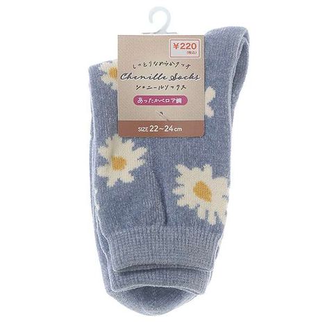 婦人ショートモール花柄　ブルーの商品画像