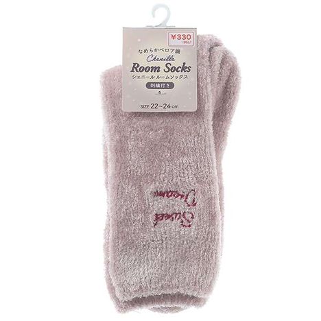 婦人シェニールルーム靴下刺繍付ＰＩの画像