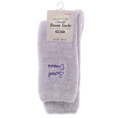 婦人シェニールルーム靴下刺繍付ＬＶの画像