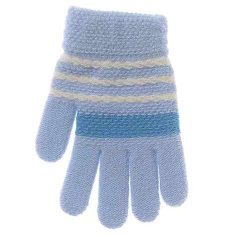 ＫＩＤＳ裏起毛手袋ロープボーダＢＬの3番目の写真