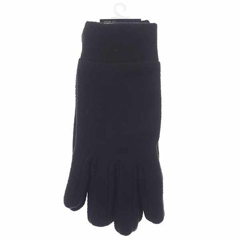 紳士タッチ厚地フリース手袋ＢＫの2番目の写真