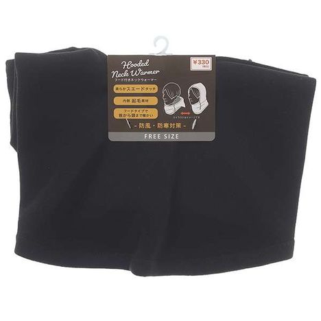 スエードタッチフードネックＷ　ＢＫの画像