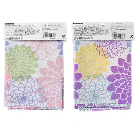 綿混手拭い　花柄の2番目の写真