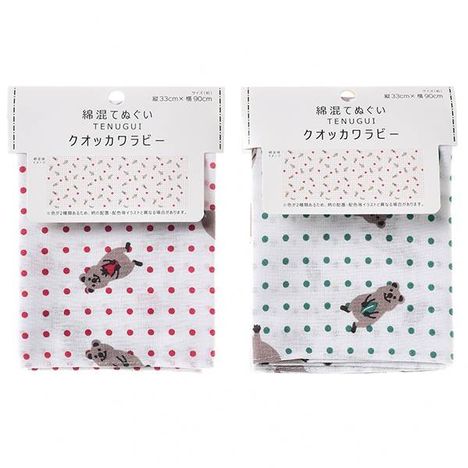 綿混手拭い　クオッカワラビーの商品画像