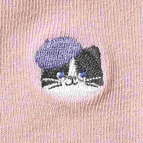 婦人ショートクルー　ねこ刺繍の3番目の写真