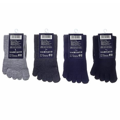 紳士５本指クルーソックス（かかと無し）の2番目の写真