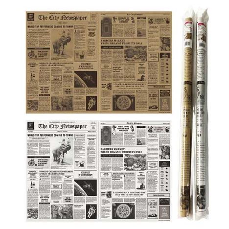 包装紙　２枚　ニュースペーパーの商品画像