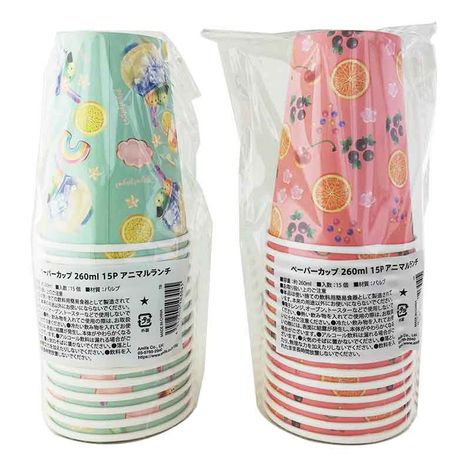 ペーパーカップ２６０ｍｌ　１５Ｐアニマルの2番目の写真