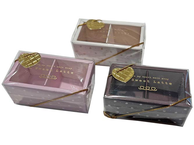 トリュフボックス２個用ラテハート　タグ付の2番目の写真