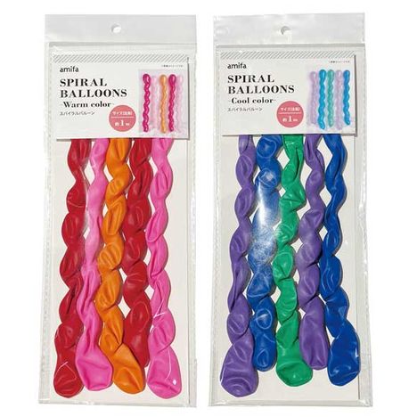 スパイラルバルーン　５Ｐ　ミックスカラーの商品画像