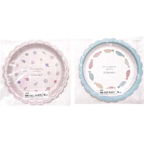 Ｄプレートスカラップ４Ｐフィッシュの商品画像