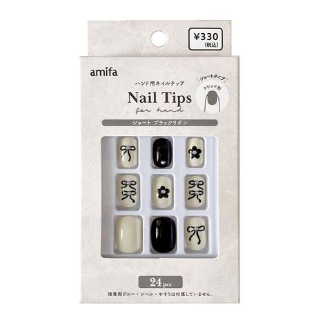 ネイルチップハンドショートリボンの商品画像