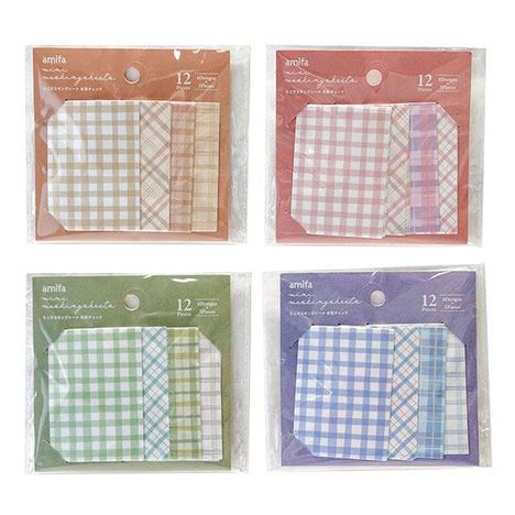 ミニマスキングシート　１２Ｐ水彩チェックの商品画像