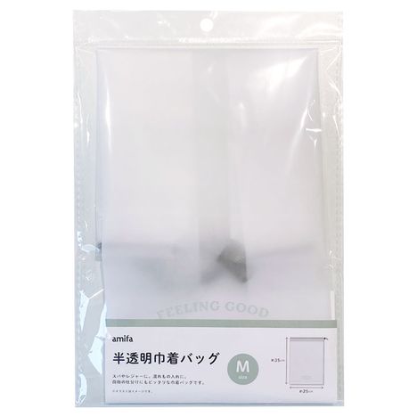 半透明巾着バッグ　Ｍの商品画像