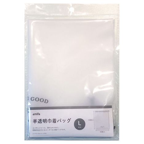 半透明巾着バッグ　Ｌの画像