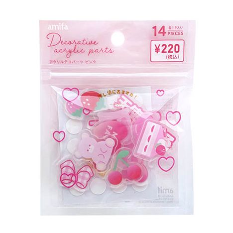 アクリルデコパーツ　１４Ｐ　ＰＫの画像