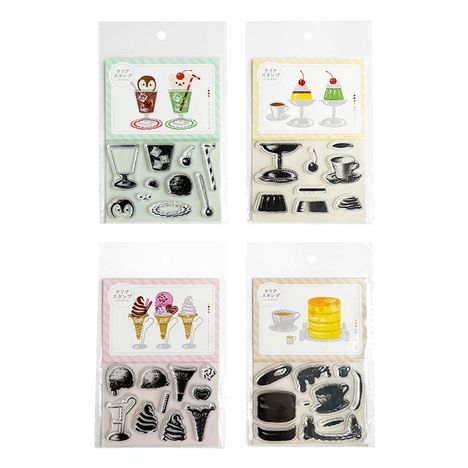 クリアスタンプ　レトロスイーツの商品画像