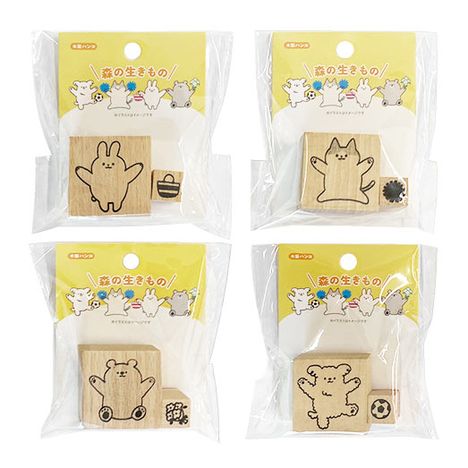 木製ハンコ　森の生きものの商品画像