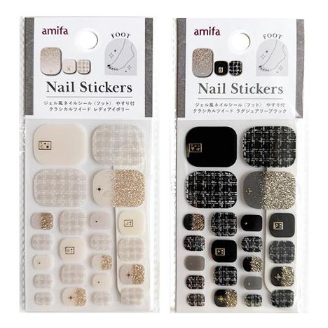 ジェル風ネイルシール（フット）　ツイードの商品画像