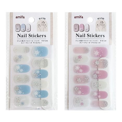 ジェル風ネイルシール（ハンド）　スノーの画像