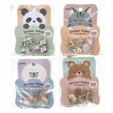 フレークシール　１００Ｐおやすみあにまるの商品画像