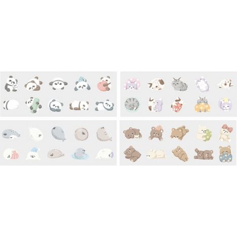 フレークシール　１００Ｐおやすみあにまるの3番目の写真
