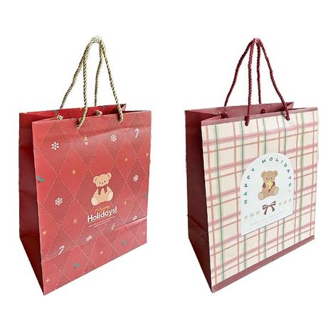 ハンドルバッグＭ縦　ホリデーベアの商品画像