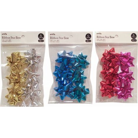 リボンボウＭ　６Ｐ　メタリックＭＩＸの商品画像