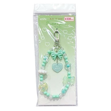 ビーズキーホルダーリボンハートＧＲの商品画像