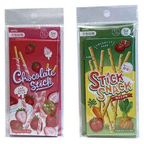 万型封筒５枚　お菓子パッケージの商品画像