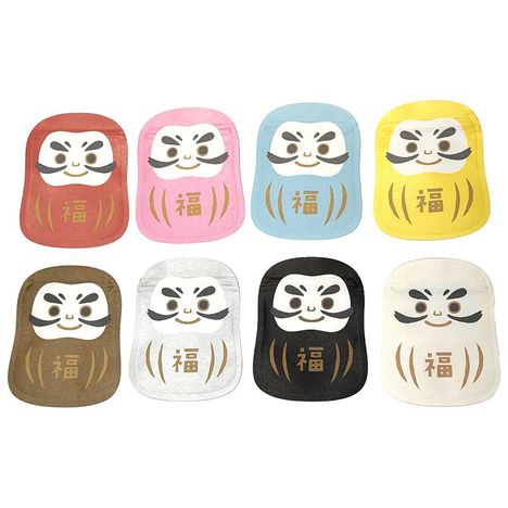 ジップバッグポチ袋４枚　開運だるまの3番目の写真