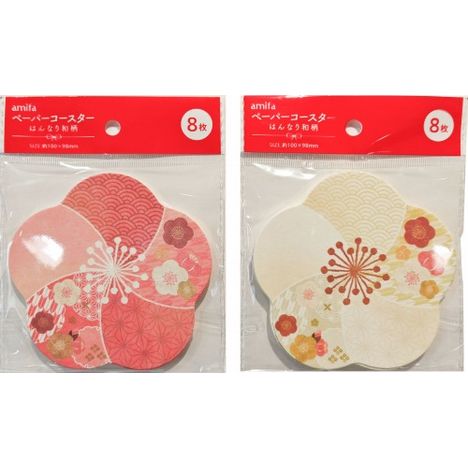 ペーパーコースター　８Ｐ　はんなり和柄の画像