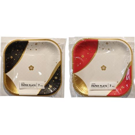 ペーパープレート　７Ｐスクエア　和モダンの画像