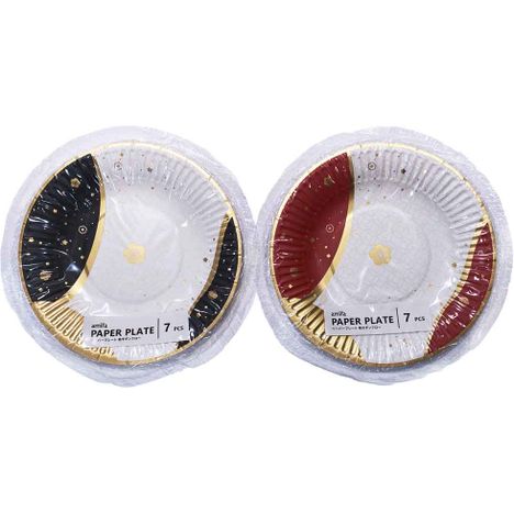 ペーパープレート　７Ｐ　和モダンフローの画像