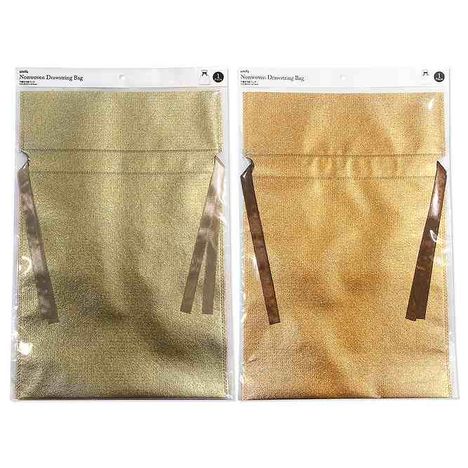 不織布巾着バッグ　Ｌ　ゴールド・コッパーの画像